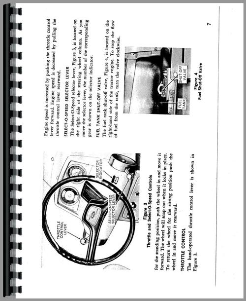 Operators Manual for Ford 6000 Tractor Sample Page From Manual