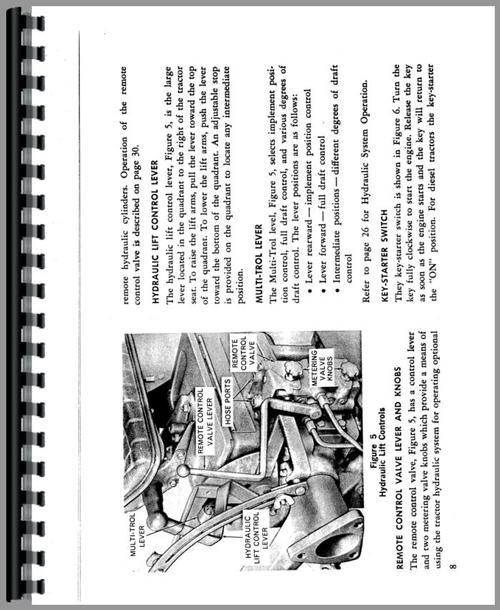 Operators Manual for Ford 6000 Tractor Sample Page From Manual