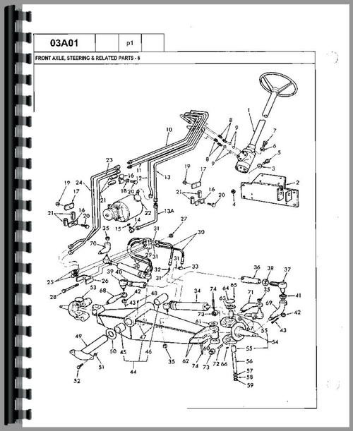 Parts Manual for Ford 650 Tractor Loader Backhoe Sample Page From Manual