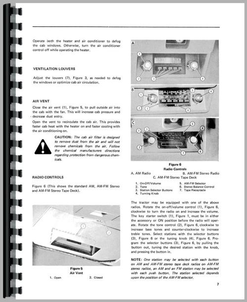 Operators Manual for Ford 6600 Tractor Sample Page From Manual