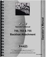 Operators Manual for Ford 750 Backhoe Attachment