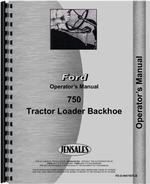 Operators Manual for Ford 750 Tractor Loader Backhoe