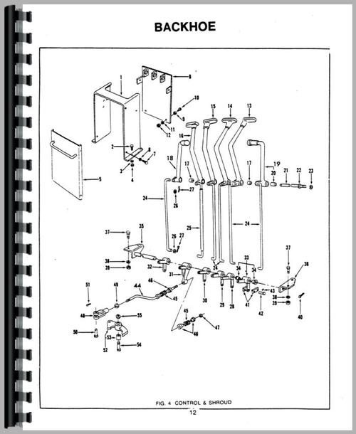 Parts Manual for Ford 755 Backhoe Attachment Sample Page From Manual