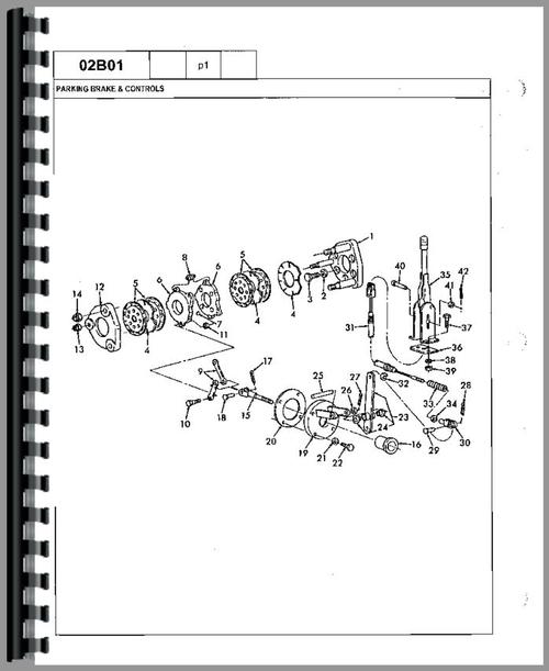 Parts Manual for Ford 755A Tractor Loader Backhoe Sample Page From Manual