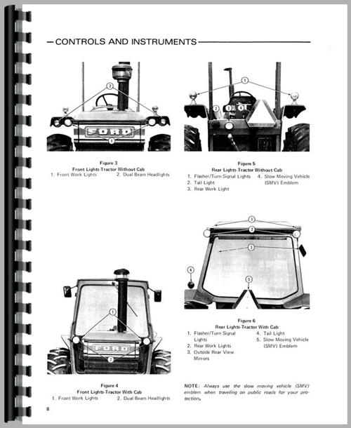 Operators Manual for Ford 7700 Tractor Sample Page From Manual