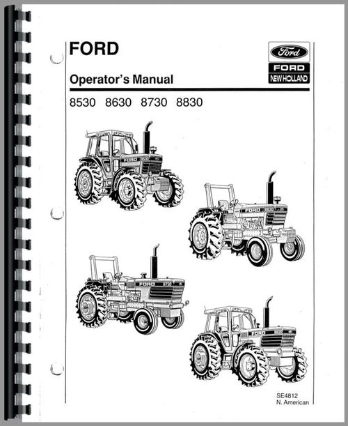 Operators Manual for Ford 8630 Tractor Sample Page From Manual
