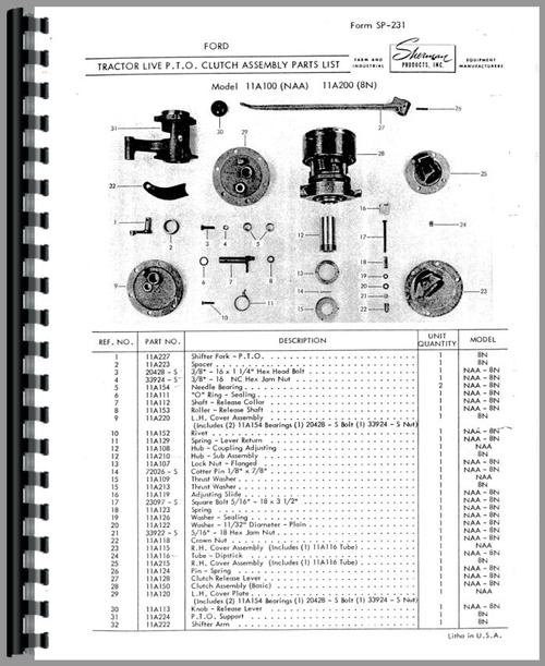 Service Manual for Ford 9N Sherman Transmission Sample Page From Manual