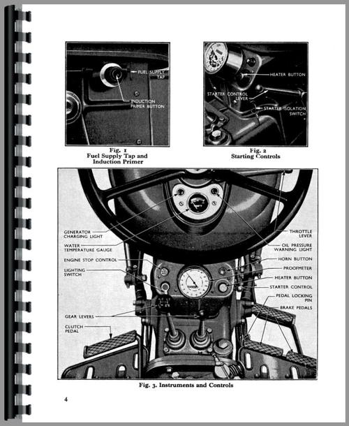 Operators Manual for Ford Dexta Tractor Sample Page From Manual