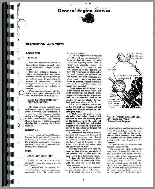 Service Manual for Ford 240 Engine Sample Page From Manual