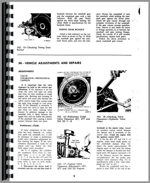 Service Manual for Ford 240 Engine Sample Page From Manual