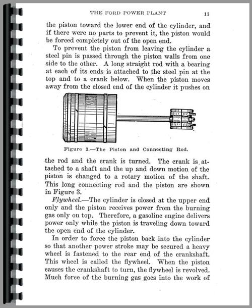 Operators Manual for Ford Fordson Tractor Sample Page From Manual