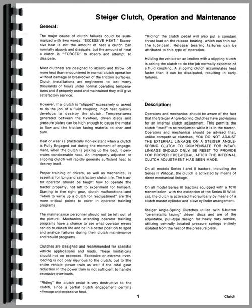 Service Manual for Ford FW 20 Tractor Sample Page From Manual