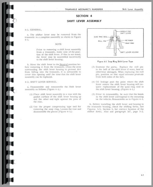 Service Manual for Ford LGT Lawn & Garden Tractor Sample Page From Manual