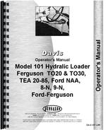 Operators Manual for Ford NAA Davis 101 Loader Attachment