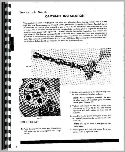 Service Manual for Ford NAA Tractor Sample Page From Manual