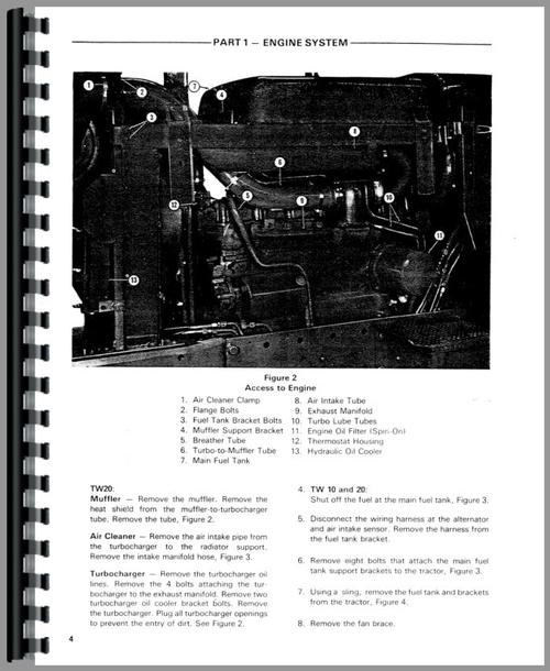 Service Manual for Ford TW 20 Tractor Sample Page From Manual