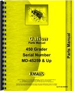 Parts Manual for Galion 450 Grader