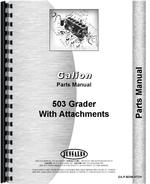 Parts Manual for Galion 503 Grader