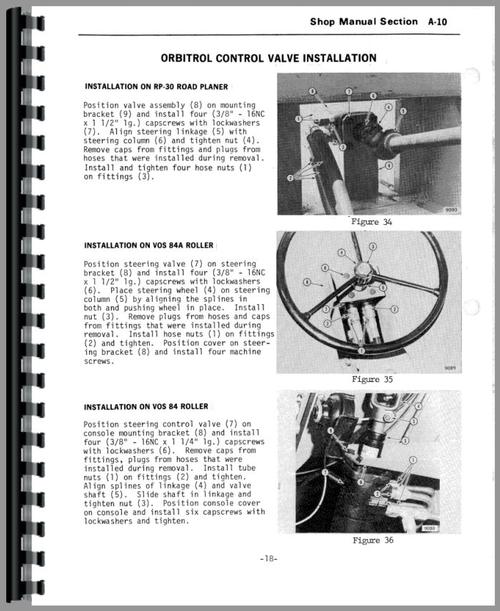Service Manual for Galion 503L grader Sample Page From Manual