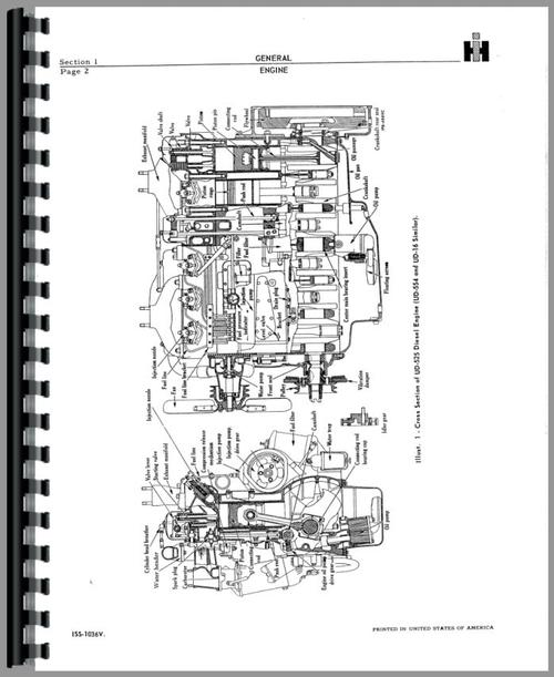 Service Manual for Galion T-600 Grader IH Engine Sample Page From Manual