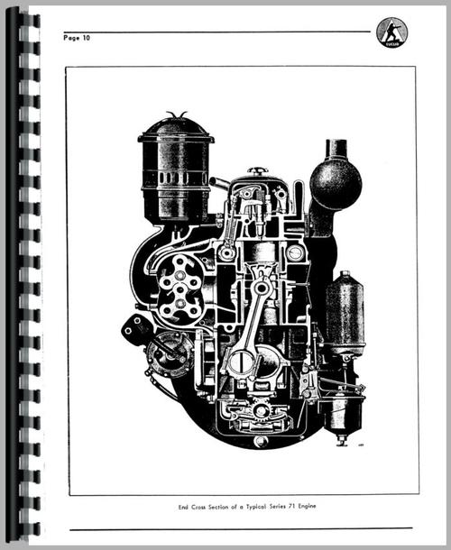 Service Manual for Galion T-600C Grader Detroit Diesel Engine Sample Page From Manual