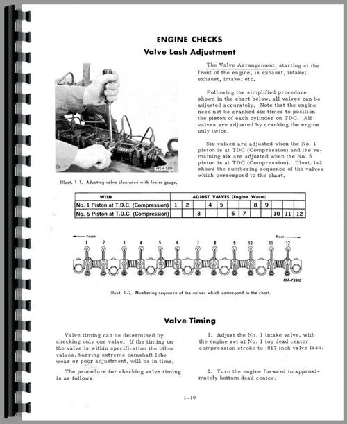Service Manual for Galion T-500A Engine Sample Page From Manual