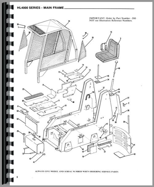 Parts Manual for Gehl HL4600 Skid Steer Loader Sample Page From Manual