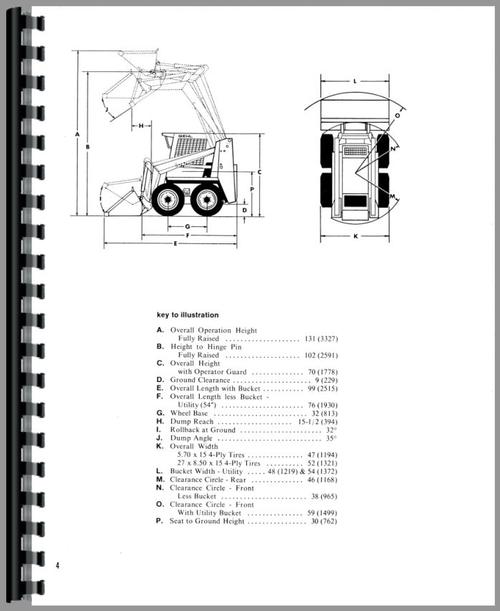 Operators Manual for Gehl SL3310 Skid Steer Loader Sample Page From Manual