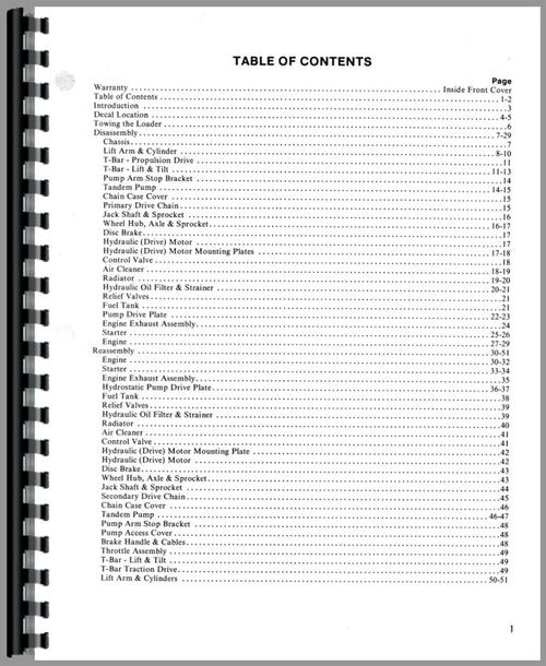Service Manual for Gehl SL3510 Skid Steer Loader Sample Page From Manual