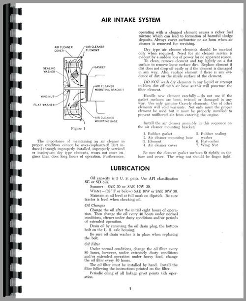 Service Manual for Gravely L Convertible Walk Behind Tractor Sample Page From Manual
