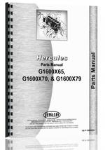 Parts Manual for Hercules Engines G1600X70 Engine