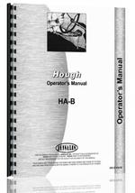 Operators Manual for Hough HA-B Pay Loader