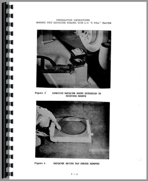 Operators Manual for Hancock 10E2 Scraper Sample Page From Manual