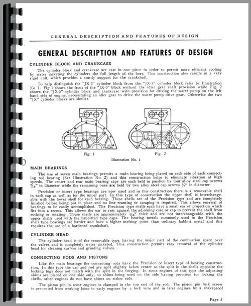 Service Manual for Hercules Engines JXA Engine Sample Page From Manual
