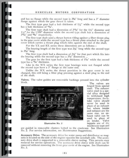 Service Manual for Hercules Engines OOB Engine Sample Page From Manual