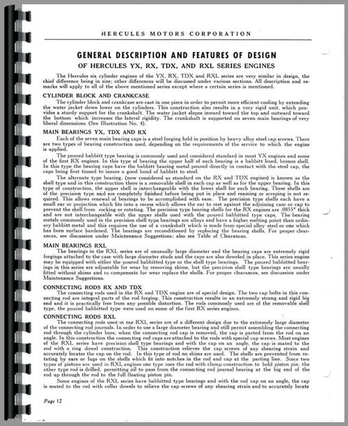 Service Manual for Hercules Engines RX Engine Sample Page From Manual