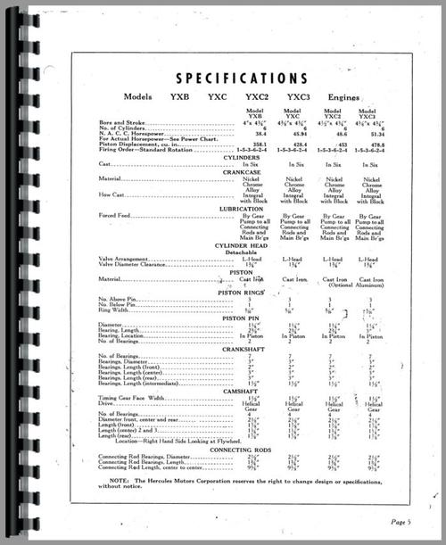 Service Manual for Hercules Engines TDX Engine Sample Page From Manual