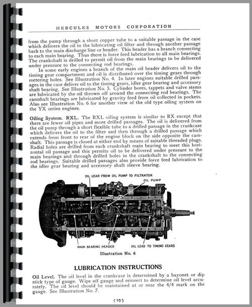 Service Manual for Hercules Engines YXB Engine Sample Page From Manual