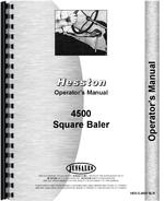 Operators Manual for Hesston 4500 Baler