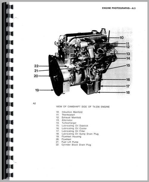 Service Manual for Hesston 6400 Windrower Massey Harris Engine Sample Page From Manual