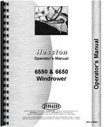 Operators Manual for Hesston 6550 Windrower