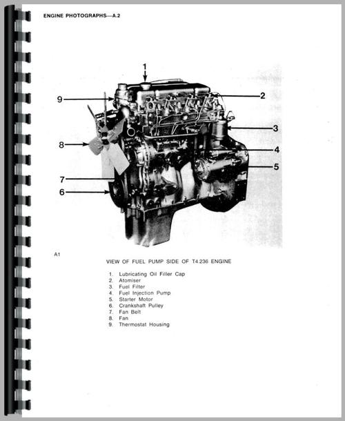 Service Manual for Hesston 6650 Windrower Massey Harris Engine Sample Page From Manual