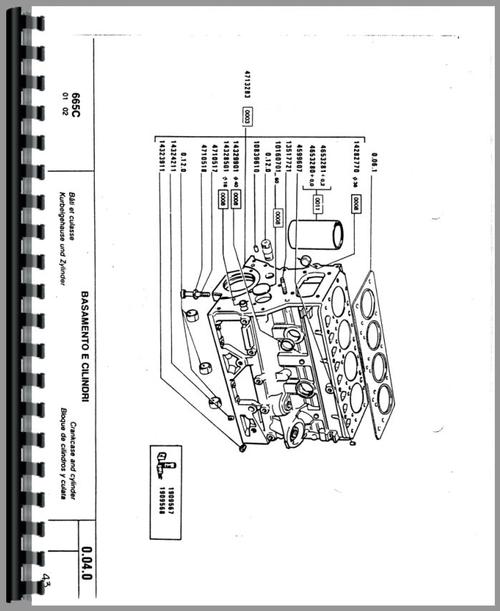 Parts Manual for Hesston 665C Crawler Sample Page From Manual