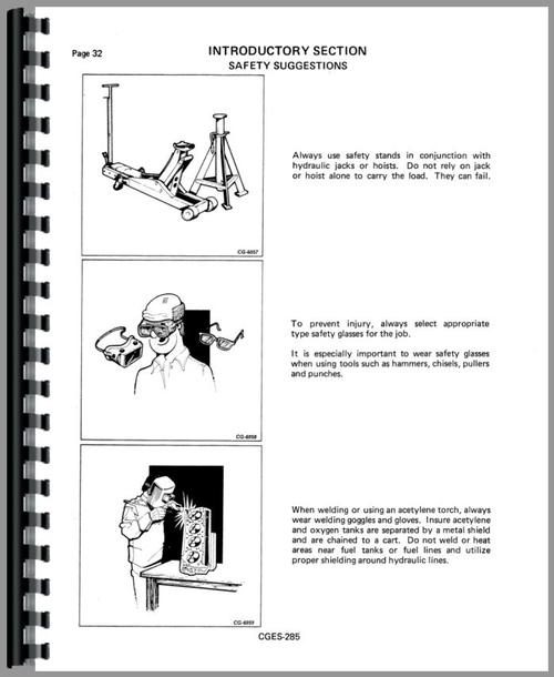 Service Manual for Hough H-120B Pay Loader IH Engine Sample Page From Manual