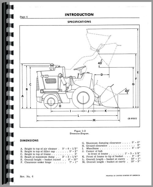 Service Manual for Hough H-25B Pay Loader Sample Page From Manual