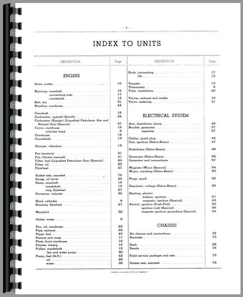 Parts Manual for Hough H-50 Pay Loader IH Engine Sample Page From Manual