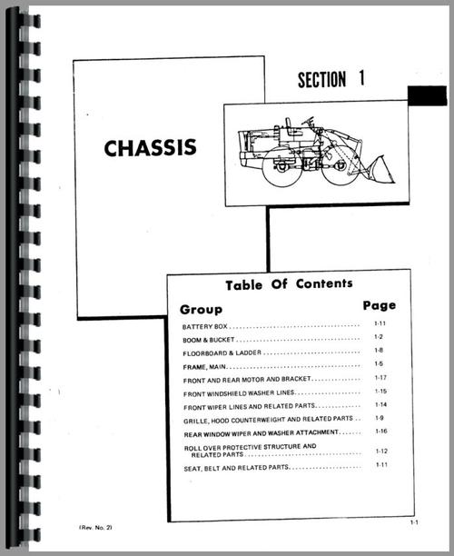 Parts Manual for Hough H-50C Pay Loader Sample Page From Manual