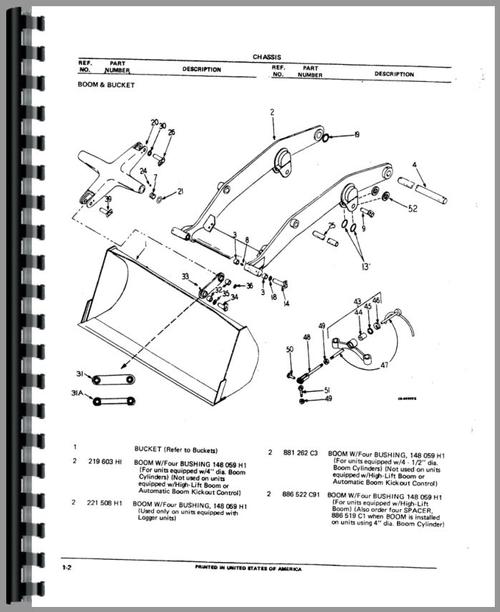 Parts Manual for Hough H-50C Pay Loader Sample Page From Manual
