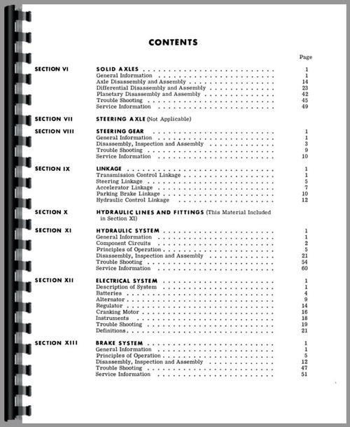 Service Manual for Hough H-60B Pay Loader Sample Page From Manual