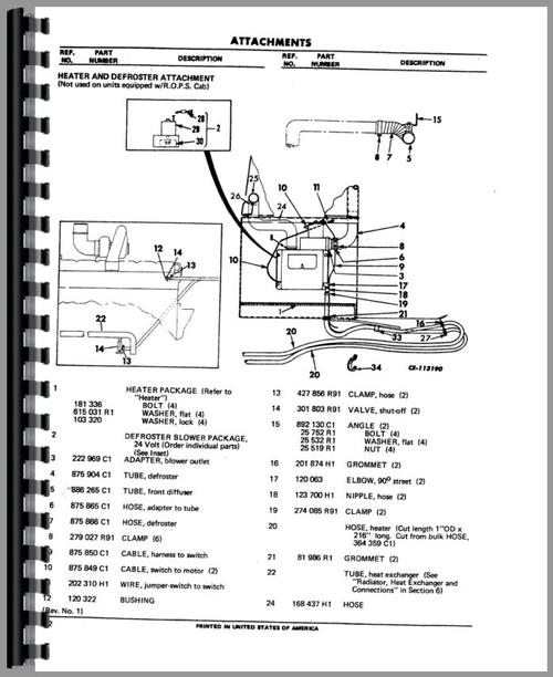 Parts Manual for Hough H-60E Pay Loader Sample Page From Manual